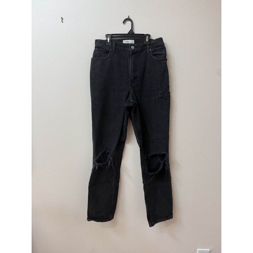 Abercrombie & Fitch 90s Straight Ultra High Rise Curve Love Black Jeans 29/8